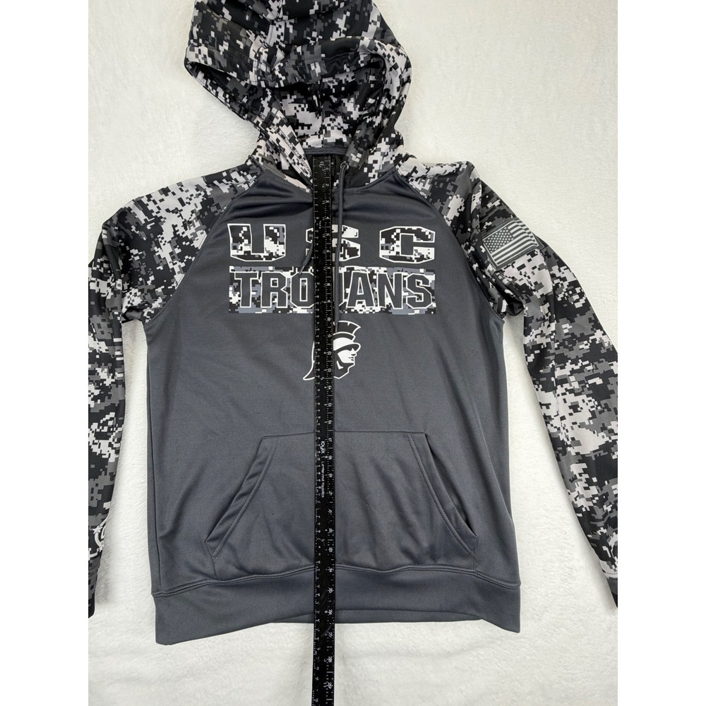 Colosseum‎ USC Trojans Mens Medium Digital Camo OHT Pullover Hoodie Grey - Picture 6 of 10